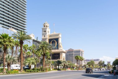 Street view of Las Vegas strip, NV, USA, on June 2, 2023. clipart