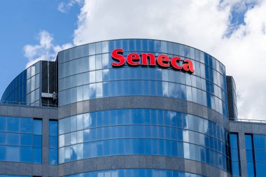 Markham, Ontario, Kanada - 3 Haziran 2019: Seneca College Markham yeni kampüsü. Seneca Uygulamalı Sanatlar ve Teknoloji Koleji Toronto 'da bir devlet üniversitesidir..