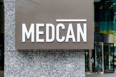 Toronto, Kanada - 29 Ekim 2019: Medcan Toronto 'daki genel merkezlerinin önünde imza attı. Medcan, müşterilerin genel refahını değerlendiren ve onlara iyi yaşamaları için ilham veren küresel bir liderdir..