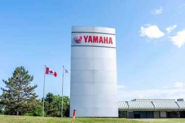 Toronto, Kanada - 13 Temmuz 2019: Yamaha Motor Canada ana ofisi Toronto 'da. Yamaha Motor Şirketi, Japon motosiklet üreticisi, deniz ürünleri üreticisi..