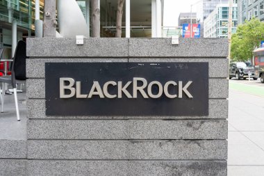 BlackRock, San Francisco, Kaliforniya, ABD 'deki ofiste 6 Haziran 2023. BlackRock, Inc. çok uluslu bir Amerikan yatırım şirketidir..