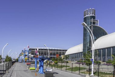 Toronto, Kanada - 11 Ağustos 2019: CNE hazırlığı. Kanada Ulusal Sergisi, Toronto, Ontario, Kanada 'da 18 gün boyunca gerçekleştirilen yıllık bir etkinliktir..