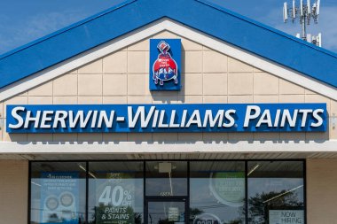 Buffalo, New York, ABD - 22 Eylül 2019: Sherwin-Williams Boya Dükkanı tabelası. Sherwin-Williams boya üreten bir Amerikan şirketi..