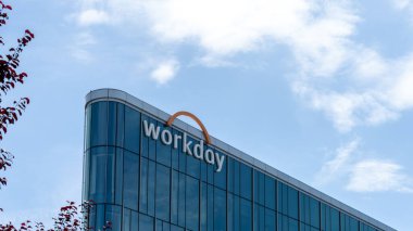 Workday headquarters in Pleasanton, CA, USA - June 12, 2023. Workday, Inc., is an American ondemand financial management, human capital management and student information system software vendor. clipart