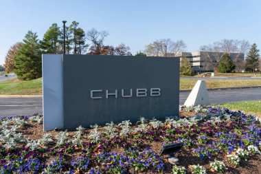 Wilmington, Delaware, ABD - 5 Kasım 2023: Chubb Sigorta tabela Wilmington, Delaware, ABD 'de görüldü.