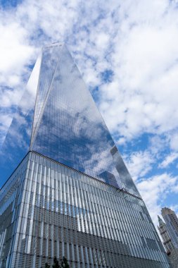 Finansal Bölge 1. Manhattan 'daki dünya ticaret binaları cephesi