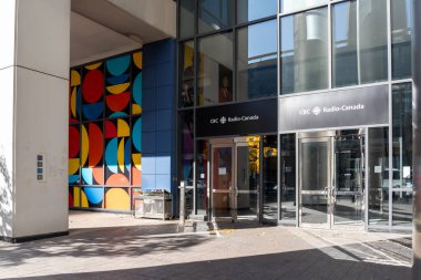 Toronto, ON, Kanada, 22 Ekim 2023: Toronto 'daki Canadian Broadcasting Corporation (CBC) binası