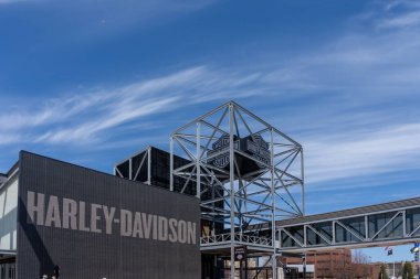 Harley-Davidson Museum in Milwaukee, Wisconsin, USA, May 3, 2023 clipart