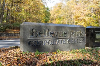 The ground sign of Bellevue Park Corporate Center at 300 Bellevue Pkwy, Wilmington, DE, USA, on November 6, 2023.