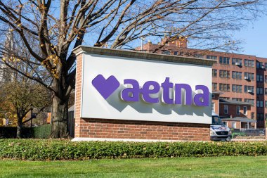 Aetna corporate headquarters in Hartford, Connecticut, USA, on November 8, 2023. Aetna Inc is an American managed health care company. clipart