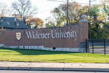 6 Kasım 2023 'te Chester, Pennsylvania, ABD' deki Widener Üniversitesi. Widener Üniversitesi özel bir metropoliten eğitim kurumudur..