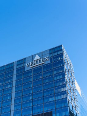 Boston, MA, ABD - 11 Kasım 2023: Vertex İlaç Merkezi ve Boston, MA, ABD 'deki Araştırma ve Geliştirme Alanı.             