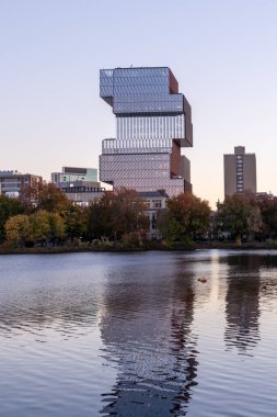 Boston University Center for Computing and Data Sciences building view from water in Boston, Ma, USA, on November 11, 2023. clipart