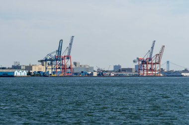 New York City, ABD - 19 Ağustos 2022: Brooklyn, New York 'taki Red Hook limanı, ABD.