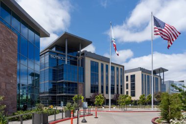 Sutro Biopharma merkezi Güney San Francisco, Kaliforniya, ABD 'de, 7 Haziran 2023. Sutro Biopharma, Inc. bir kamu biyoteknoloji şirketidir..