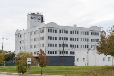 Biamp Philadelphia facility in Chester, Pennsylvania, USA, November 4, 2023. Biamp is an American provider of professional AV equipment for conferencing, paging, and video. clipart