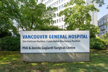 Vancouver, BC, Kanada 'daki Vancouver General Hospital, 7 Temmuz 2023. Vancouver General Hospital Vancouver 'da bulunan bir tıbbi tesis..