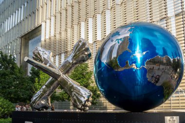 New York City, ABD - 19 Ağustos 2022: Sanatçı Daniel Anderson 'ın 