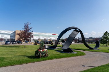 CPKC genel merkezi Calgary, Alberta, Kanada 'da, 4 Temmuz 2023 tarihinde. Canadian Pacific City Limited (CPKC), Kuzey Amerika 'da bulunan birinci sınıf demiryolu..