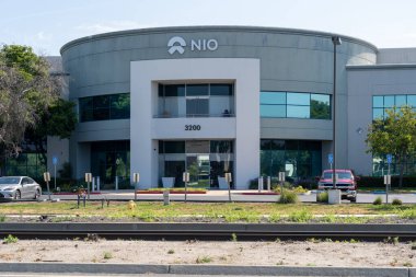 Nios ABD 'nin San Jose, Kaliforniya' daki karargahı - 8 Haziran 2023. Nio Inc., Çinli çok uluslu otomobil üreticisi..