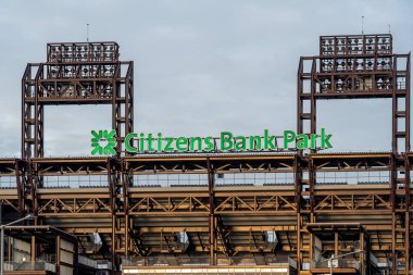 Citizens Bank Park in Philadelphia, Pennsylvania, USA, November 4, 2023. Citizens Bank Park is a baseball stadium in the city's South Philadelphia Sports Complex. clipart