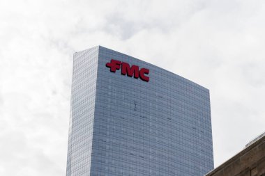 Philadelphia, Pennsylvania, ABD - 4 Kasım 2023 Philadelphia, Pennsylvania, ABD 'deki FMC Corporation genel merkezi. FMC Corporation, ABD 'li bir kimya üretim şirketidir..