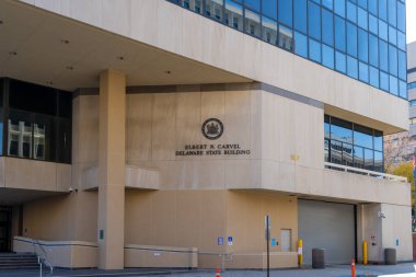 Elbert N. Carvel Delaware Eyalet Binası 820 N Fransız Caddesi, Wilmington, DE, ABD, 5 Kasım 2023.