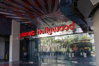 Las Vegas, NV, ABD - 2 Haziran 2023: Las Vegas Resort ve Casino gezegeninin girişlerinden biri, ABD.
