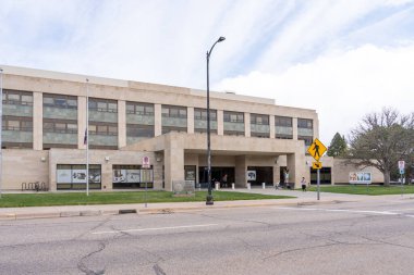 Cheyenne, Wyoming, ABD - 8 Mayıs 2023: Wyoming Eyalet Müzesi 2301 Central Avenue, Cheyenne, Wyoming, ABD Wyoming Eyalet Müzesi 1895 yılında kurulan bir devlet müzesidir..