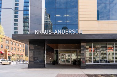 Kraus-Anderson merkezi Minneapolis, Minnesota, ABD 'de, 5 Mayıs 2023. Kraus-Anderson birleşik bir inşaat yönetim şirketidir..