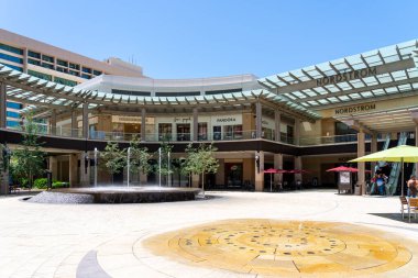 City Creek Center in Salt Lake City, Utah, USA - June 21, 2023. The City Creek Center is a mixed-use development with an upscale open-air shopping center, office and residential buildings clipart