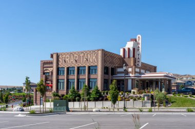 Lehi, UT, ABD - 25 Haziran 2023: Strap Tank Bira Fabrikası, Lehi, UT, ABD. Strap Tank Bira Fabrikası 100 yıldan uzun süredir Utah 'taki ilk bira fabrikası..
