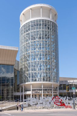 Salt Lake City 'deki Salt Palace Kongre Merkezi, Utah, ABD - 11 Mayıs 2023. Calvin L. Rampton Tuz Sarayı Kongre Merkezi bir kongre merkezidir..