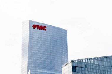 Philadelphia, Pennsylvania, ABD - 4 Kasım 2023 Philadelphia, Pennsylvania, ABD 'deki FMC Corporation genel merkezi. FMC Corporation, ABD 'li bir kimya üretim şirketidir..