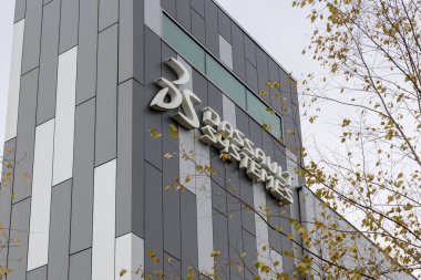 Johnston, RI, ABD 'deki Northwood Office Park' taki Dassault Systemes ofisi, 10 Kasım 2023. Dassault Systemes SE (3DS), Fransız çokuluslu yazılım şirketi..