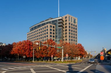 7 Kasım 2023 'te Stamford, Connecticut' taki Washington Bulvarı 'ndaki WWE ofisi. WWE bir Amerikan profesyonel güreş promosyonu..