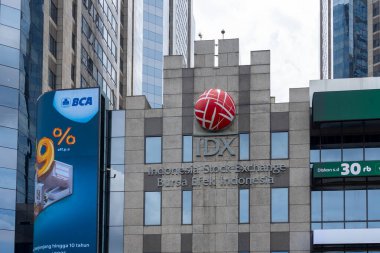 Jakarta, Endonezya - 23 Ocak 2025: Endonezya Borsa Şirketi (IDX Tower 1) Güney Jakarta, Endonezya.
