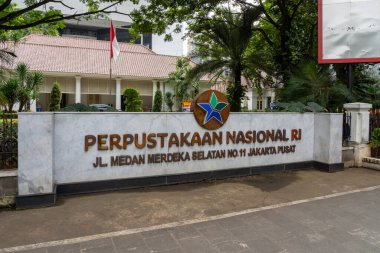 Jakarta, Endonezya - 23 Ocak 2025: Endonezya Cumhuriyeti Ulusal Kütüphanesi (Perpustakaan Nasional RI), Endonezya 'nın yasal mevduat kütüphanesi.