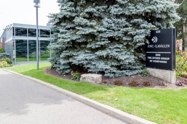 North York, Toronto, Kanada - 14 Ağustos 2021: SNC-Lavalin Inc. (Kuzey York, Toronto, Kanada) Kanada 'da bir Kanada şirketi mühendislik, satın alma ve inşaat hizmetleri sunmaktadır..