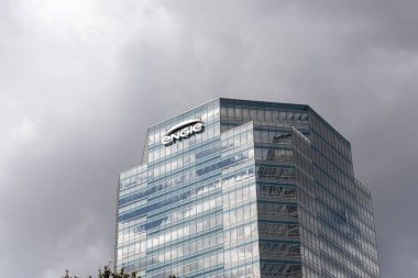 Houston, Teksas, ABD - 15 Şubat 2022: ENGIE Kuzey Amerika karargahı Houston, Teksas, ABD. Engie SA, Fransız çokuluslu bir kamu hizmeti şirketi..