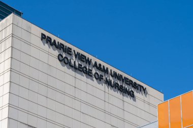 Houston, Teksas, ABD - 11 Nisan 2024: Houston Prairie View A ve M Üniversitesi Hemşire Koleji.
