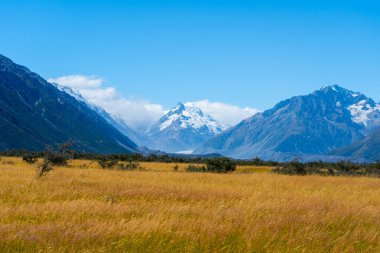 Yeni Zelanda 'daki Cook Ulusal Parkı. Aoraki Dağı Cook Ulusal Parkı Yeni Zelanda 'nın Güney Adası' nın orta batısında yer almaktadır..