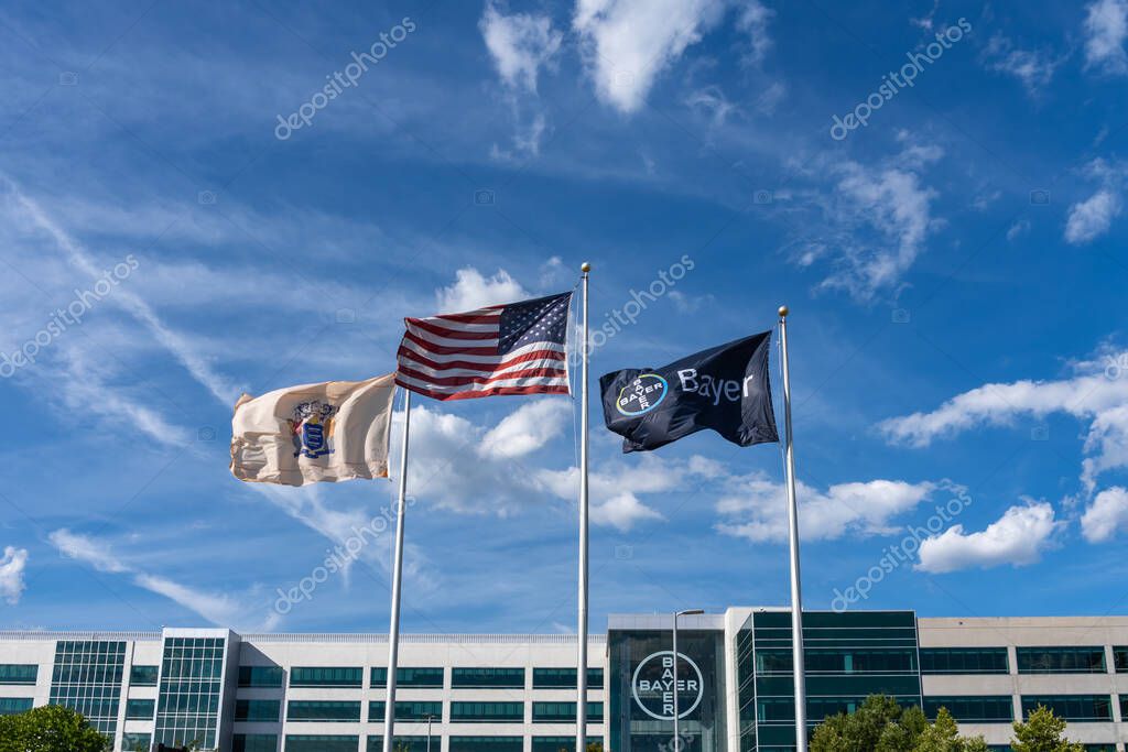 Whippany, NJ, USA - August 16, 2022: Bayer HealthCare U.S. headquarters in Whippany, New Jersey. Bayer AG is a German multinational pharmaceutical and biotechnology company.