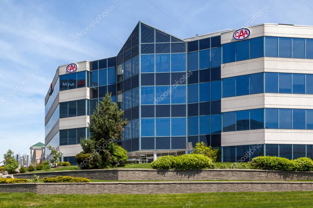 Thornhill, Ontario, Canada - May 21, 2018: CAA South Central Ontario office in Thornhill, a non-profit federation providing roadside assistance, auto touring and leisure travel and insurance services.