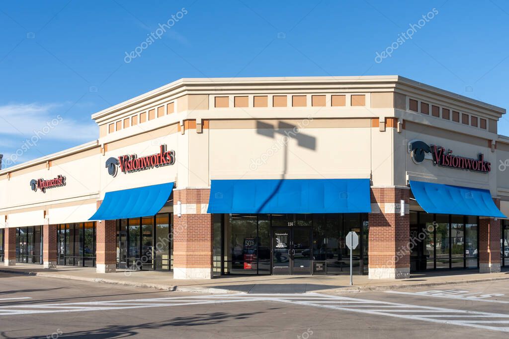 Pearland, TX, USA - April 12, 2024: A Visionworks store in Pearland, TX, USA. Visionworks of America, Inc is an American company which operates or manages optical retail stores.