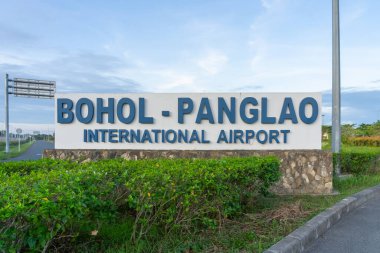 Panglao, Filipinler - 6 Şubat 2025: Bohol-Panglao Uluslararası Havalimanı Panglao, Filipinler 'de görüldü.