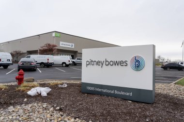 Pitney Bowes Tesisi, Uluslararası Bulvar, Cincinnati, OH, USA, 28 Aralık 2021. Pitney Bowes Inc. (Pitney Bowes Inc.), ABD 'li bir teknoloji şirketidir..