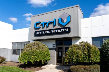 Waterloo, On, Kanada - 17 Ekim 2020: Waterloo, On, Kanada 'da CTRL-V Sanal Gerçeklik. CTRL V, eğlence sektörünün en yeni sınırlarını deneyimleyebileceğiniz bir sanal gerçekliktir (VR)..