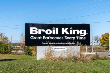 Kitchener, Ontario, Kanada - 17 Ekim 2020: Kitchener, Ontario, Kanada 'da ızgara kral tabelaları. Izgara King, Kuzey Amerika 'da ızgara gaz ızgarası ve ızgara aksesuarları üreten bir firma..
