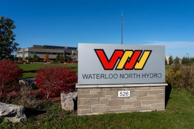 Waterloo, On, Kanada - 17 Ekim 2020 Waterloo North Hydro Inc, Waterloo, Ontario, Kanada. Waterloo North Hydro Inc. bir elektrik şirketi..